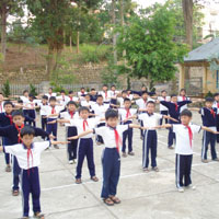 Mẫu sơ đồ thể dục giữa giờ học sinh