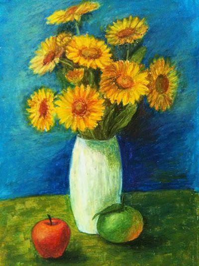 Mỹ thuật lớp 7: Vẽ tranh tĩnh vật lọ hoa và quả vẽ màu