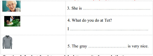 Ôn thi học kỳ 2 môn tiếng Anh lớp 4