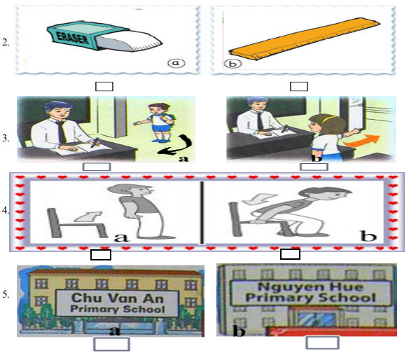 Đề thi học kì 1 môn tiếng Anh lớp 3