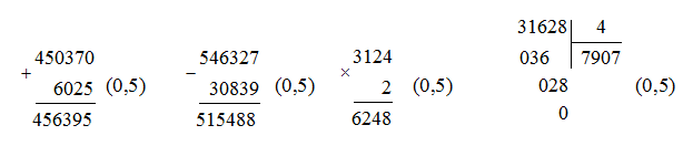 Đề thi học kì 1 môn Toán lớp 4