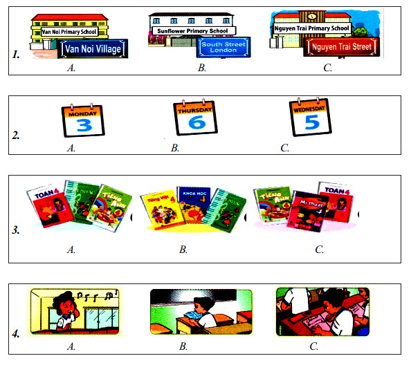 Đề thi học kì 1 môn tiếng Anh 4 