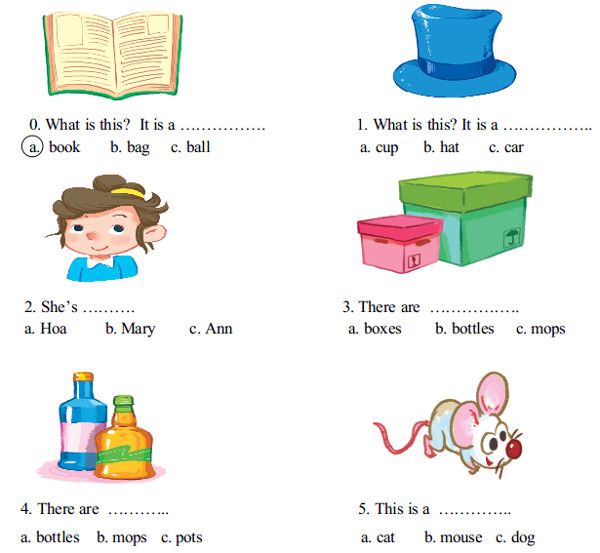 Đề kiểm tra học kì 1 lớp 1 môn tiếng Anh 