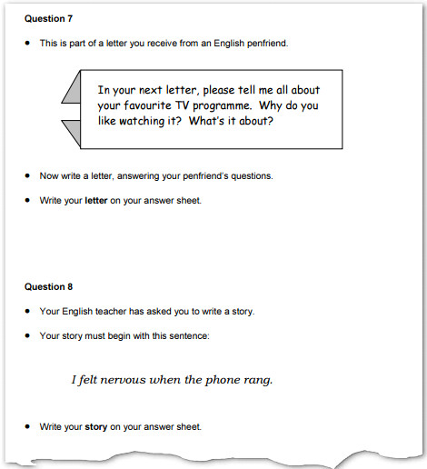 Đề thi PET Châu Âu 