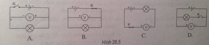 Giải bài tập SBT Vật lý lớp 7 bài 26: Hiệu điện thế giữa hai đầu dụng cụ điện