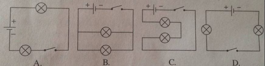 Giải bài tập SBT Vật lý lớp 7 bài 27: Thực hành: Đo cường độ dòng điện và hiệu điện thế đối với đoạn mạch nối tiếp
