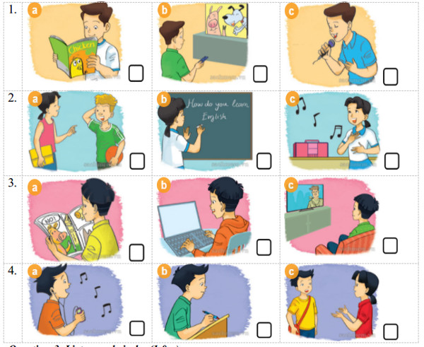 Đề thi môn tiếng Anh lớp 5 