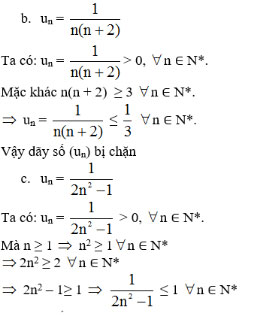 Giải bài tập Toán 11 Giải tích: Dãy số