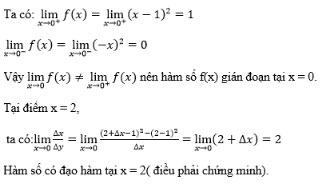 Định nghĩa và ý nghĩa của đạo hàm