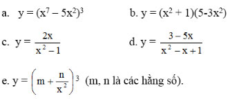 Giải bài tập Toán 11 Quy tắc tính đạo hàm