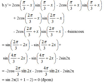 Đạo hàm của hàm số lượng giác