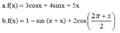 Đạo hàm của hàm số lượng giác