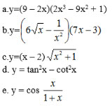 Đạo hàm của hàm số lượng giác