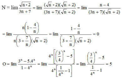 Giải bài tập Toán 11 ôn tập chương 4