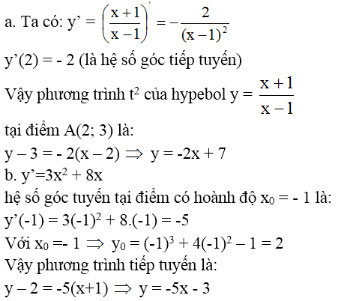 Giải bài tập Toán 11 ôn tập chương 5