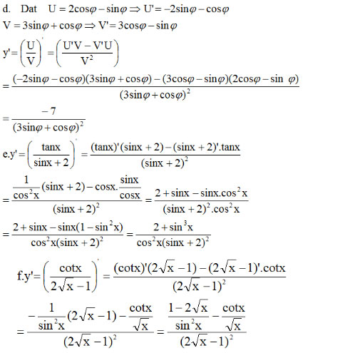Giải bài tập Toán 11 ôn tập chương 5