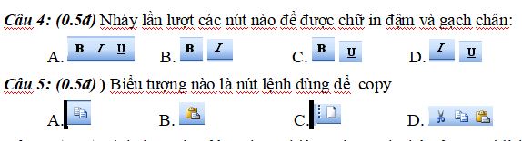 Đề kiểm tra giữa kì 2 Tin học 6