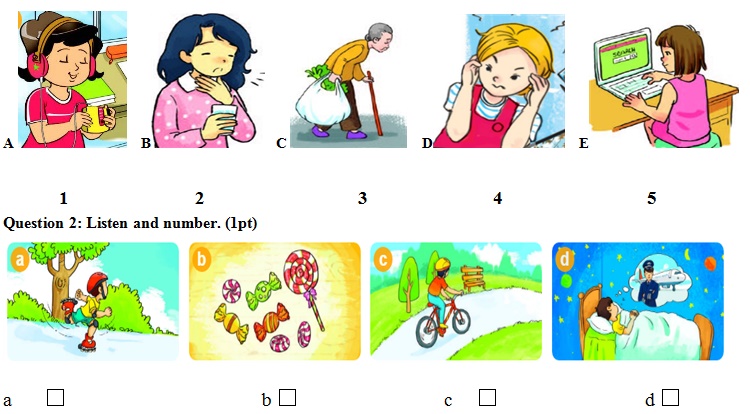 Đề kiểm tra giữa học kì 2 môn tiếng Anh lớp 5