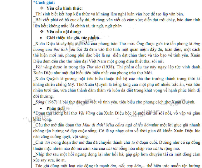 Đề thi thử THPT Quốc gia môn Ngữ Văn năm 2018 Sở GD&ĐT Hà Nội