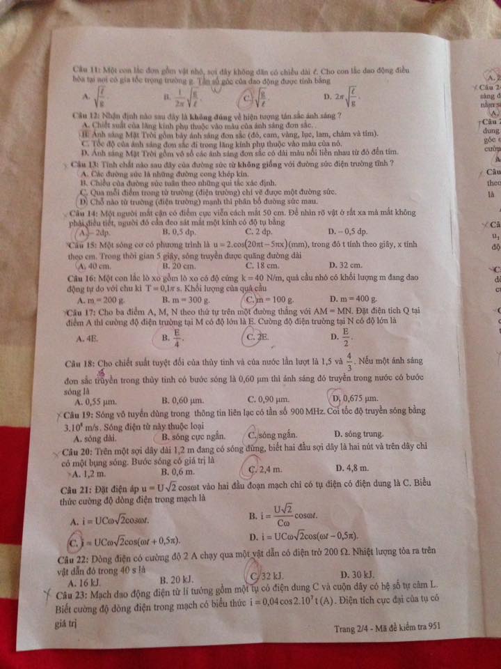 Đề thi thử THPT Quốc gia môn Vật lý năm 2018