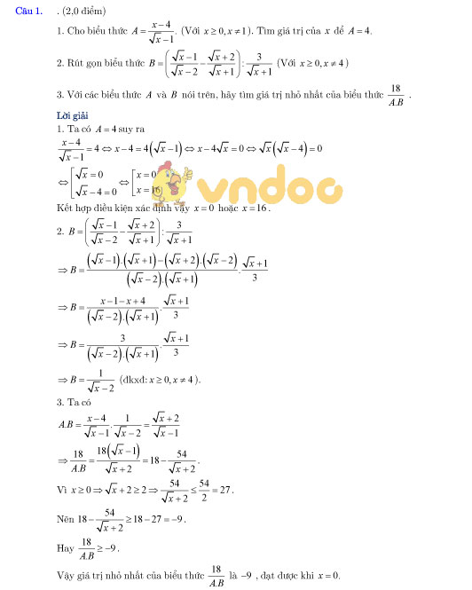 Đề thi giữa học kì 2 lớp 9 môn Toán Phòng GD&ĐT Ba Đình năm học 2017 - 2018