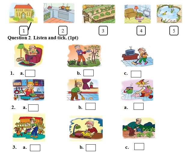 Đề ôn thi học kì 2 lớp 3 môn tiếng Anh