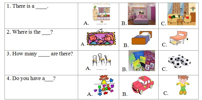 Đề thi giữa học kì 2 môn tiếng Anh lớp 3