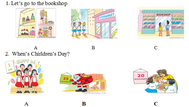 Đề kiểm tra giữa học kì 2 môn tiếng Anh lớp 4