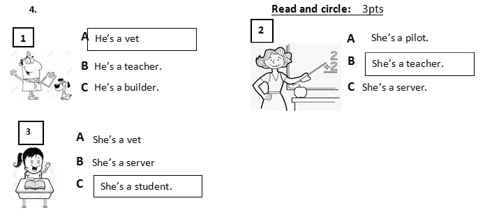 Đề thi học kì 2 môn tiếng Anh lớp 1