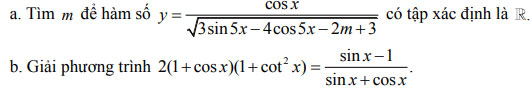 Đề khảo sát chất lượng đội tuyển HSG Toán 11