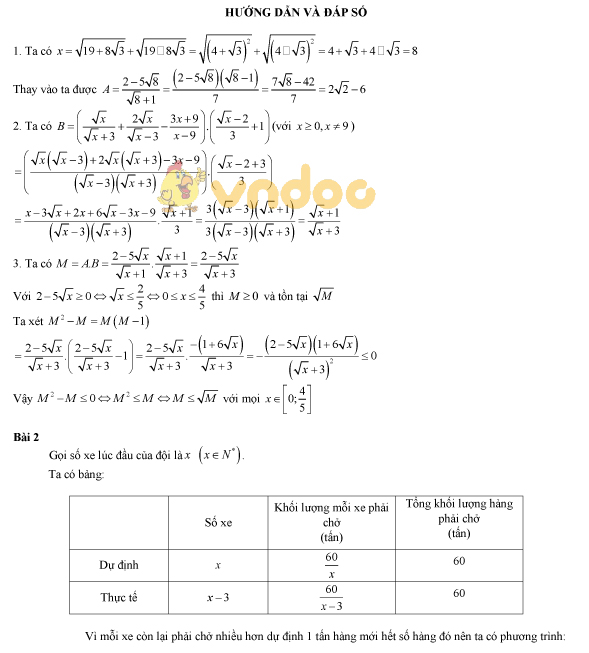 Đề thi thử vào lớp 10 môn Toán trường THCS Lương Thế Vinh năm học 2017 - 2018 (vòng 3)