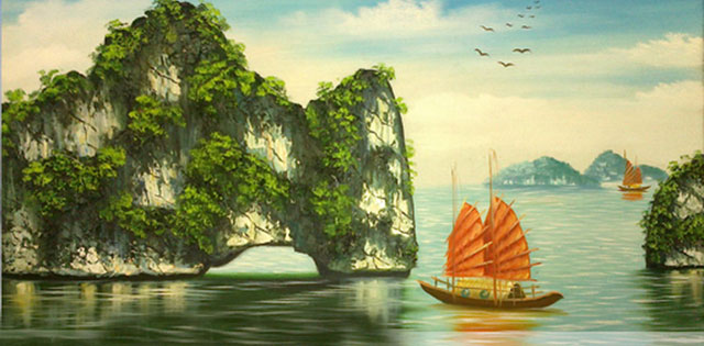 Văn mẫu lớp 3: Tả bức tranh vẽ Vịnh Hạ Long