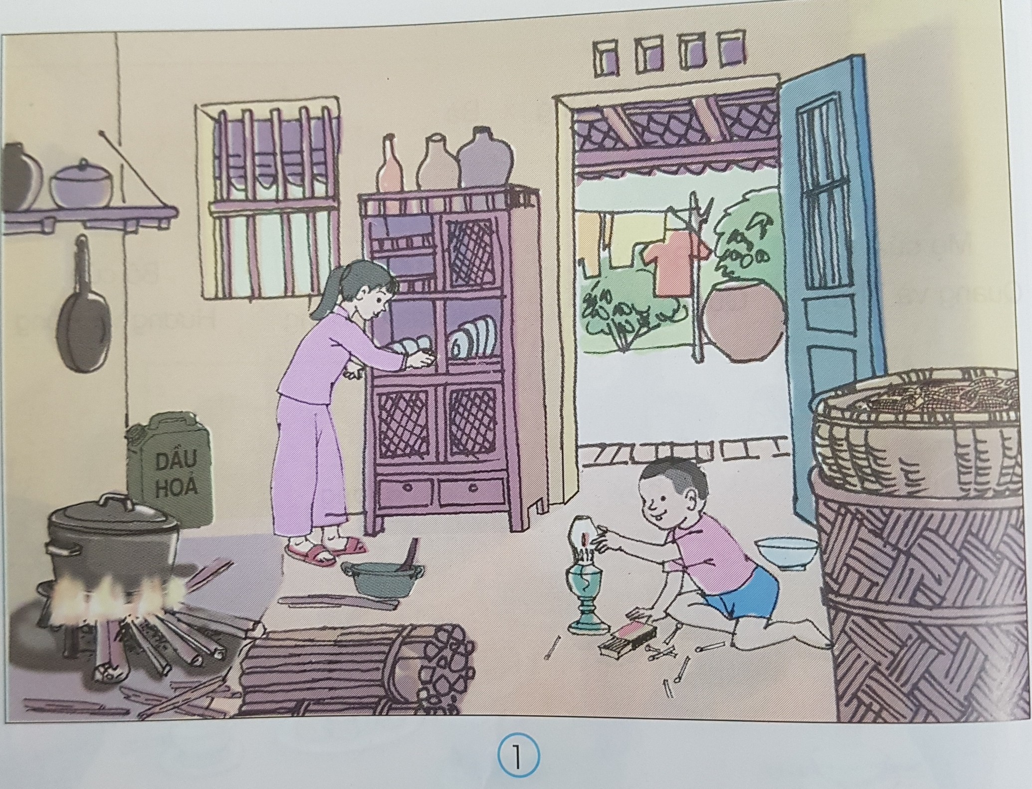 Giải bài tập SGK môn Tự nhiên xã hội 3 bài 23: Phòng cháy khi ở nhà