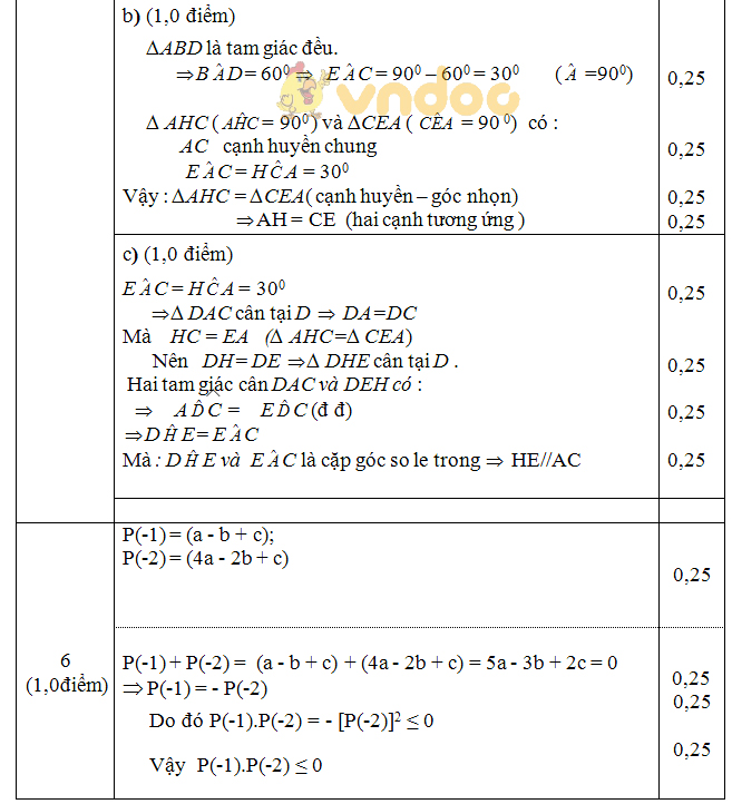 Đề kiểm tra học kì 2 lớp 7 môn Toán trường THCS Lê Khắc Cẩn, An Lão năm học 2017 - 2018
