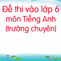 Đề thi vào lớp 6 trường chuyên môn Tiếng Anh số 1
