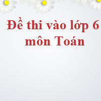 Đề thi vào lớp 6 môn Toán trường THCS Đoàn Thị Điểm, Hưng Yên