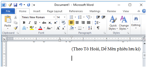 Giải bài tập SGK Tin học 6 bài 14: Soạn thảo văn bản đơn giản