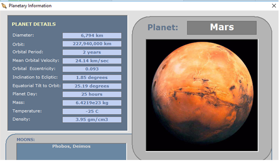 Giải bài tập SGK Tin học 6 bài 7: Quan sát hệ mặt trời