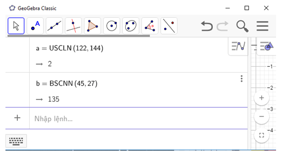 Giải bài tập SGK Tin học 6 bài 8: Học toán với Geogebra