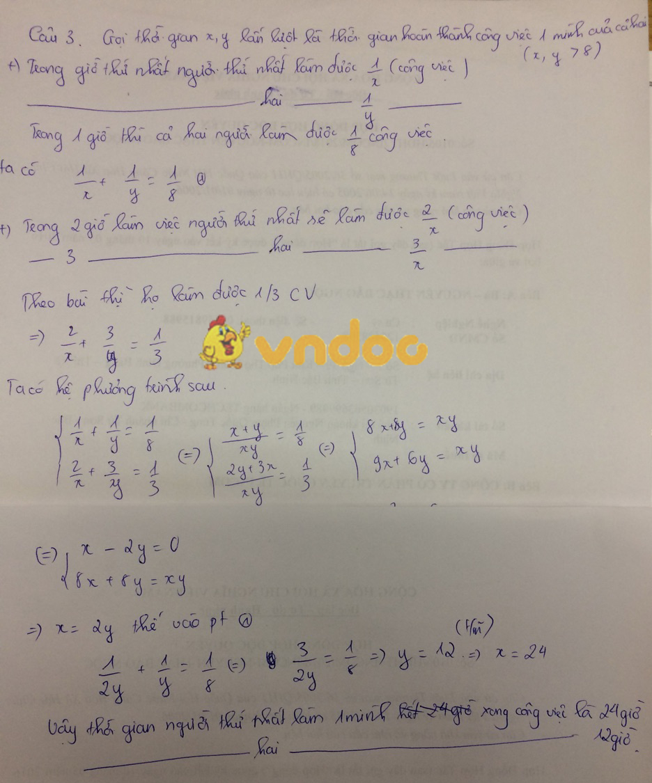 Đề thi tuyển sinh vào lớp 10 THPT môn Toán Sở GD&ĐT Hà Tĩnh năm học 2018 - 2019