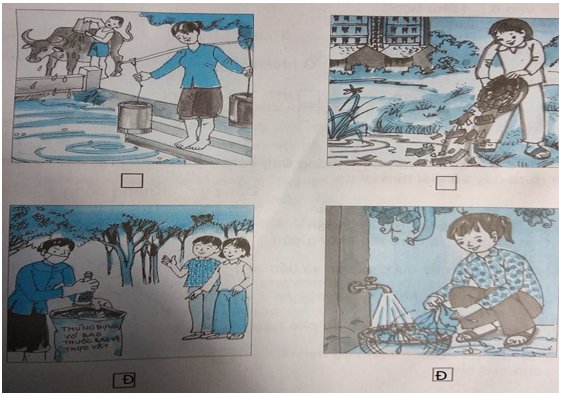 Giải vở bài tập Đạo đức 3 bài 13: Tiết kiệm và bảo vệ nguồn nước