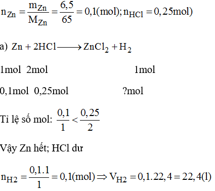 Giải bài tập SBT Hóa học lớp 8 bài 33: Điều chế khí Hidro - Phản ứng thế