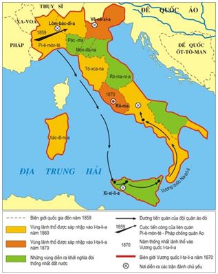 Lý thuyết Lịch sử 10 bài 33: Hoàn thành cách mạng tư sản ở châu Âu và Mĩ giữa thế kỉ XIX