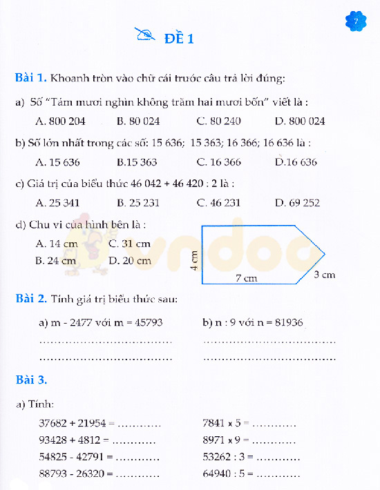 Cùng em học Toán lớp 4