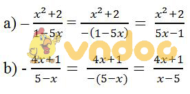 Giải bài tập SGK Toán lớp 8 bài 6: Phép trừ các phân thức đại số
