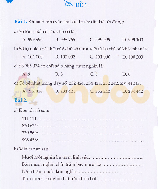 Cùng em học Toán lớp 4 Tuần 2