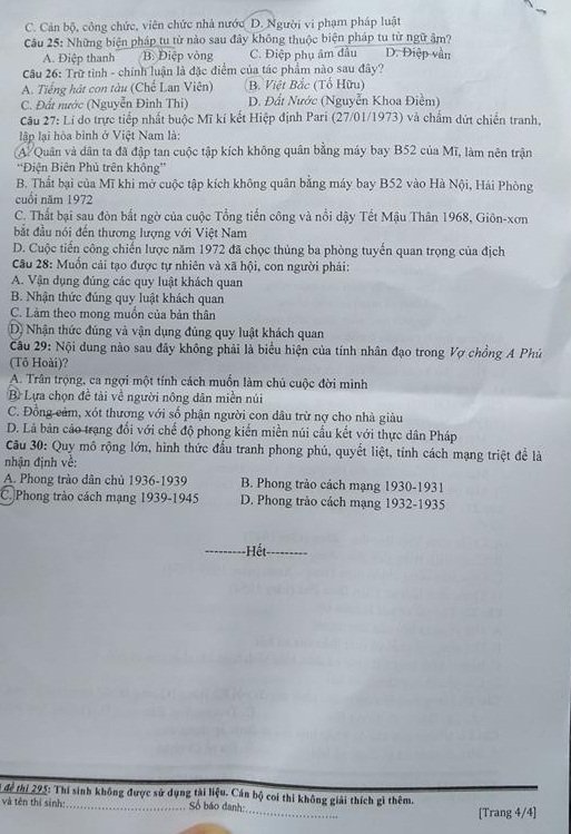 Đề thi năng khiếu báo chí của Học viện Báo chí và Tuyên truyền năm 2018