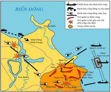 Lý thuyết Lịch sử 12 bài 22: Nhân dân hai miền chiến đấu chống đế quốc Mĩ, nhân dân miền Bắc vừa chiến đấu vừa sản xuất (1965-1973)