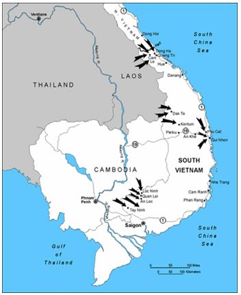 Lý thuyết Lịch sử 12 bài 22: Nhân dân hai miền chiến đấu chống đế quốc Mĩ, nhân dân miền Bắc vừa chiến đấu vừa sản xuất (1965-1973)