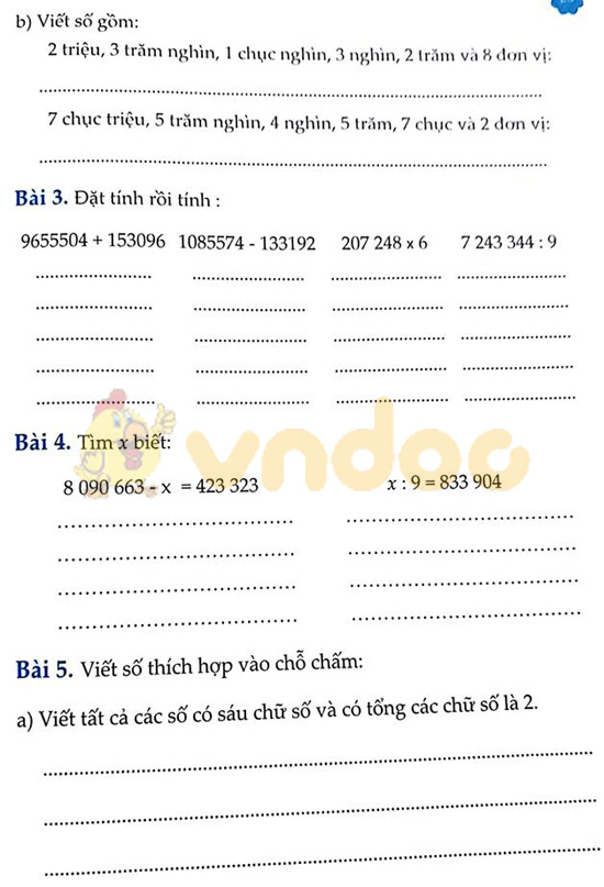 Cùng em học Toán lớp 4 Tuần 3 